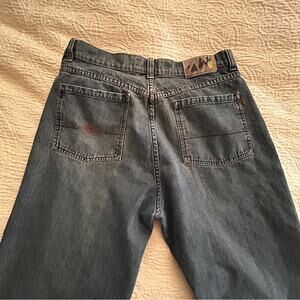 Mokuola Relaxed Fit Denim Blue Jeans 36 x 30